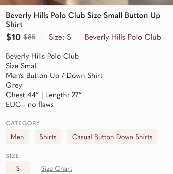 Beverly Hills Polo Club Men's Button Down Shirt - Picture 5 of 5